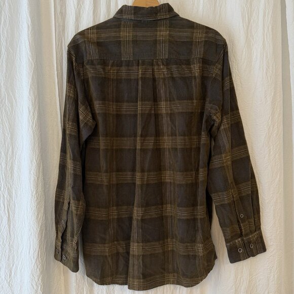 Scully Men's Western Shirt Size M Corduroy Long Sleeve Button Yard Plaid Brown - Picture 6 of 9